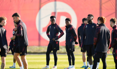 Último entrenamiento previo al encuentro ante el RC Celta