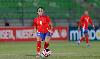 Millaray Cortés, con la selección chilena