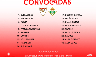 19 convocadas para el Gran Derbi Femenino