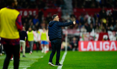 Imagen de García Pimienta frente al RCD Espanyol