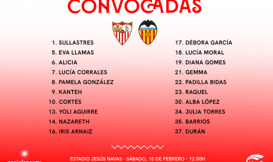 Lista de convocadas para recibir al Valencia CF