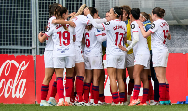 Celebración de gol de Gemma Gili en Lezama