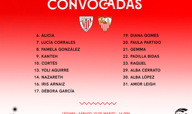 Convocatoria de 17 futbolistas para viajar a Lezama