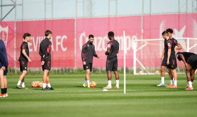 Imagen del entrenamiento del martes 8 de abril