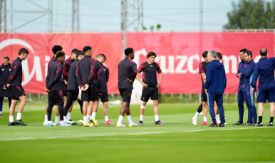 Primera sesión para preparar el duelo ante Osasuna