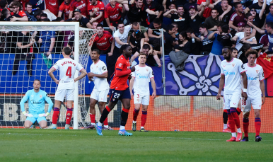 Osasuna marca en El Sadar ante el Sevilla FC