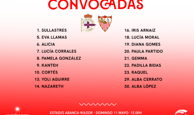 Convocatoria del Sevilla FC Femenino para viajar a La Coruña