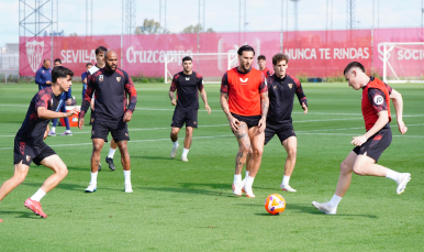 Entrenamiento del Sevilla FC este lunes