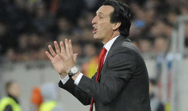 Unai Emery en el Shakhtar-Sevilla de semifinal de la Europa League 15-16