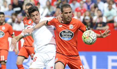 Curro Sánchez  en el Sevilla FC-RC Deportivo