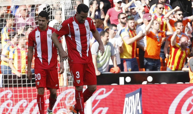 Decepción tras el 2-1 del Valencia al Sevilla