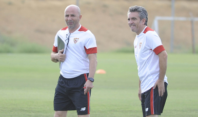 Juanma Lillo, junto a Sampaoli