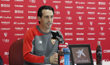 El técnico en sala de prensa en la previa del Betis-Sevilla FC