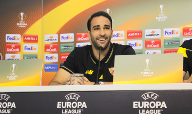Rami, en la rueda de prensa oficial UEFA antes del partido ante el Shakhtar