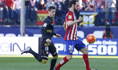 Escudero en el Atlético de Madrid-Sevilla FC
