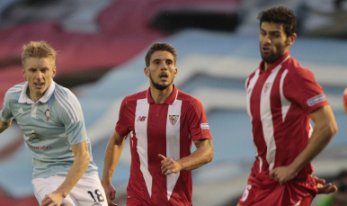 Carriço y Fazio en el Celta-Sevilla FC
