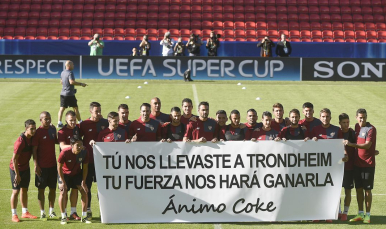 El equipo muestra un mensaje de ánimo