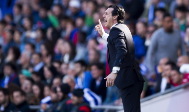 Unai Emery en el Espanyol-Sevilla FC