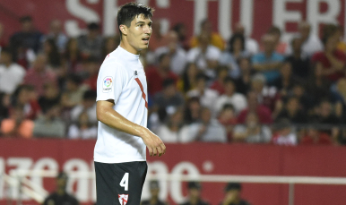 Diego González en un partido con el Sevilla Atlético 