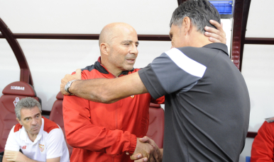 Jorge Sampaoli, en el Eibar-Sevilla FC