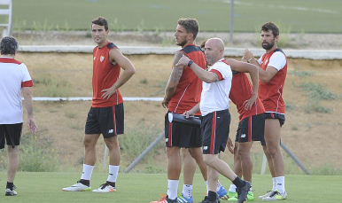 Primer entrenamiento del Sevilla FC de Jorge Sampaoli