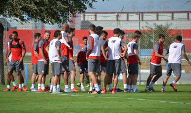 Entrenamiento del Sevilla FC