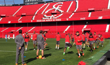 Entrenamiento del Sevilla FC