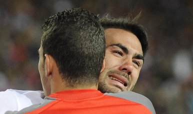 Lágrimas de Iborra en la final de Copa del Rey