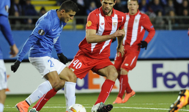 Fazio, en el Molde FK-Sevilla FC