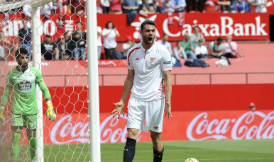 Iborra en el Sevilla FC-Deportivo