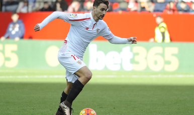Juan Muñoz en el Sevilla FC-UD Las Palmas 