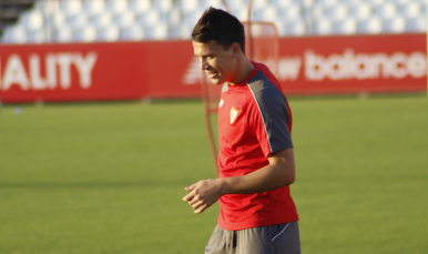 Konoplyanka durante el entrenamiento del miércoles