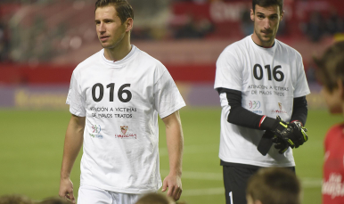 Krychowiak en los prolegómenos del Sevilla FC-Valencia CF