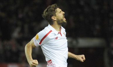 Llorente en el Sevilla FC-Molde FK 