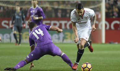 Vitolo, en el Sevilla FC-Real Madrid