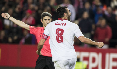 Iborra, en el Sevilla FC-Real Madrid de Copa del Rey