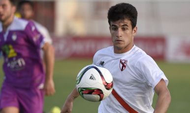Matos en un partido del Sevilla Atlético