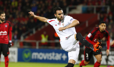 Iborra en el CD Mirandés-Sevilla FC