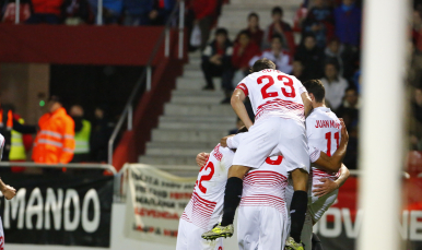 cELEBRACIÓN GOL DEL sEVILLA fc ANTE EL mIRANDÉS