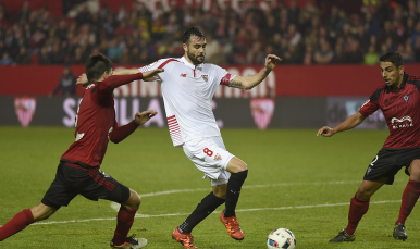 Iborra en el Sevilla FC-CD Mirandés