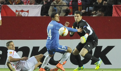 David Soria en el Sevilla FC-Molde