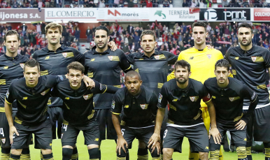 Once del Sevilla FC en el Sporting-Sevilla FC