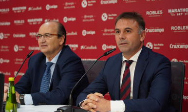 Castro y Franganillo, presidentes de Sevilla FC y Extremadura UD, respectivamente