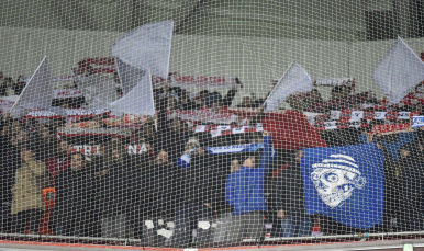 Afición del Sevilla FC en Lyon