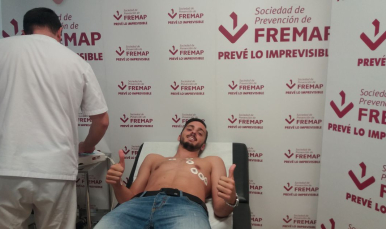 Sarabia en el reconocimiento médico 