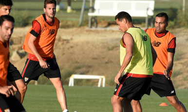 Rami en el entrenamiento matutino del jueves 