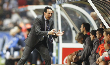Unai Emery en el Deportivo-Sevilla FC