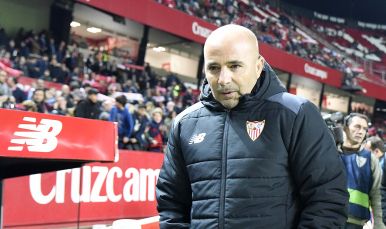 Sampaoli en el partido ante el Formentera