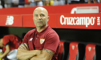 Sampaoli, en el Sevilla FC-Betis