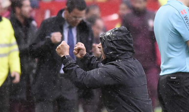Sampaoli celebra el gol de Nzonzi